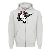 Dove Grey fayetteville woodpeckers Zipper Hoodie - linhVisuals