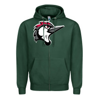 Sports Green fayetteville woodpeckers Zipper Hoodie - linhVisuals