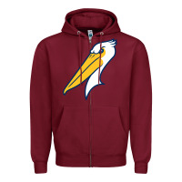 Burgundy myrtle beach pelicans Zipper Hoodie - linhVisuals