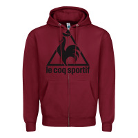 Burgundy le coq sportif Zipper Hoodie - linhVisuals