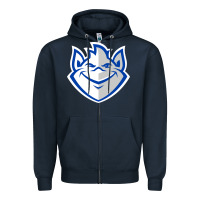 Navy the billikens Zipper Hoodie - linhVisuals