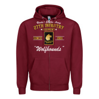 Burgundy 27th infantry regiment tank top Zipper Hoodie - linhVisuals