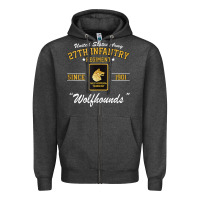 Charcoal Heather 27th infantry regiment tank top Zipper Hoodie - linhVisuals