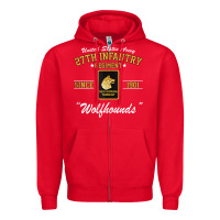 Red 27th infantry regiment tank top Zipper Hoodie - linhVisuals