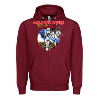 Burgundy international grup music  galactic empire Zipper Hoodie - linhVisuals