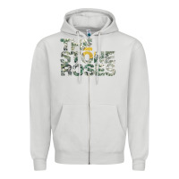 Dove Grey THE STONE ROSES GREEN Zipper Hoodie - linhVisuals