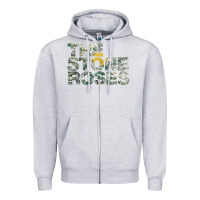 Heather Grey THE STONE ROSES GREEN Zipper Hoodie - linhVisuals