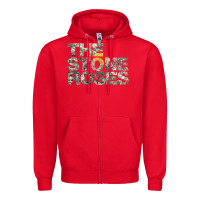 Red THE STONE ROSES GREEN Zipper Hoodie - linhVisuals