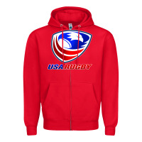 Usa Rugby Zipper Hoodie | Teevron