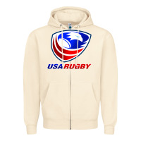 Sandshell usa rugby Zipper Hoodie - linhVisuals