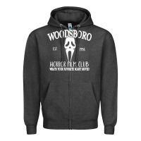 Charcoal Heather woodsboro horror film club scream Zipper Hoodie - linhVisuals