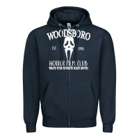 Navy woodsboro horror film club scream Zipper Hoodie - linhVisuals