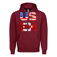 America Canada Zipper Hoodie | Teevron