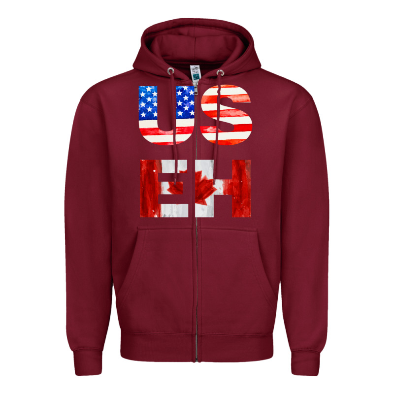America Canada Zipper Hoodie by linhVisuals | Teevron