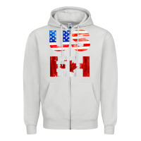 Dove Grey america canada Zipper Hoodie - linhVisuals