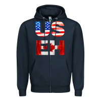 Navy america canada Zipper Hoodie - linhVisuals