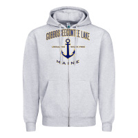Heather Grey cobbosseecontee lake me pullover hoodie Zipper Hoodie - linhVisuals