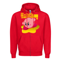 Red kirby Zipper Hoodie - linhVisuals