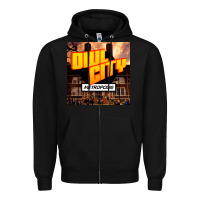 Black Owl City Adam Young Zipper Hoodie - linhVisuals