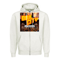 Oatmeal Heather Owl City Adam Young Zipper Hoodie - linhVisuals