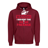 Burgundy cruise drinking package t shirt Zipper Hoodie - linhVisuals