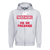 Heather Grey cruise drinking package t shirt Zipper Hoodie - linhVisuals