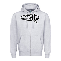 Heather Grey 311 the build Zipper Hoodie - linhVisuals