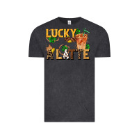 Vintage Black lucky a latte Vintage Tee - FaDigitalArtStudio