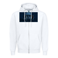 White 311 megow Zipper Hoodie - linhVisuals