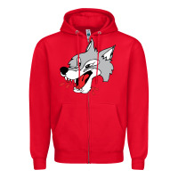 Red sudbury wolves Zipper Hoodie - linhVisuals