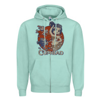 Seafoam cuphead cala maria airplane attack t shirt Zipper Hoodie - linhVisuals