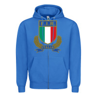 True Royal italian rugby federation Zipper Hoodie - linhVisuals
