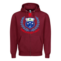 Burgundy samoa rugby Zipper Hoodie - linhVisuals