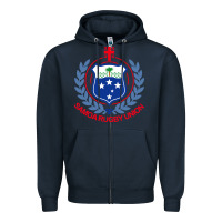Navy samoa rugby Zipper Hoodie - linhVisuals