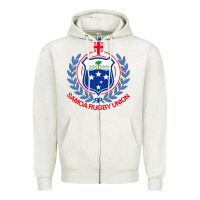 Oatmeal Heather samoa rugby Zipper Hoodie - linhVisuals