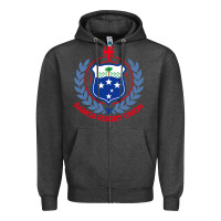 Charcoal Heather samoa rugby Zipper Hoodie - linhVisuals
