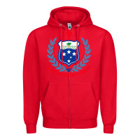 Red samoa rugby Zipper Hoodie - linhVisuals