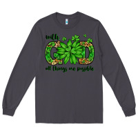 Smoke With god all things are possible St. Patrick's Day Long Sleeve Tee - LillyAllenDesigns
