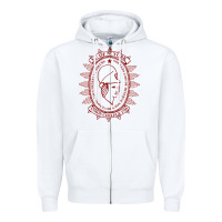 White Union College Zipper Hoodie - linhVisuals