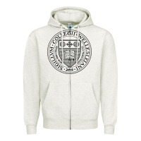 Oatmeal Heather Wellesley College Zipper Hoodie - linhVisuals