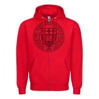 Red Wellesley College Zipper Hoodie - linhVisuals
