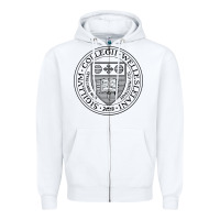 White Wellesley College Zipper Hoodie - linhVisuals