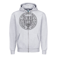 Heather Grey Wellesley College Zipper Hoodie - linhVisuals
