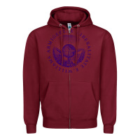 Burgundy Williams College Zipper Hoodie - linhVisuals