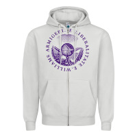 Dove Grey Williams College Zipper Hoodie - linhVisuals