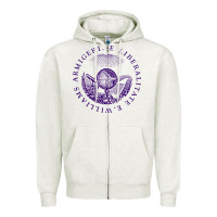 Oatmeal Heather Williams College Zipper Hoodie - linhVisuals