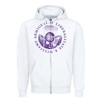 White Williams College Zipper Hoodie - linhVisuals