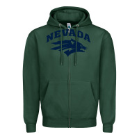 Sports Green nevada wolf pack Zipper Hoodie - linhVisuals
