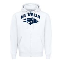 White nevada wolf pack Zipper Hoodie - linhVisuals