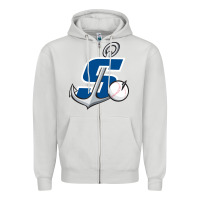 Dove Grey stockton ports baseball Zipper Hoodie - linhVisuals